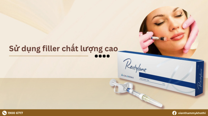 Filler chất lượng cao giúp duy trì hiệu quả thẩm mỹ lâu dài hơn, tiết kiệm thời gian và chi phí thực hiện