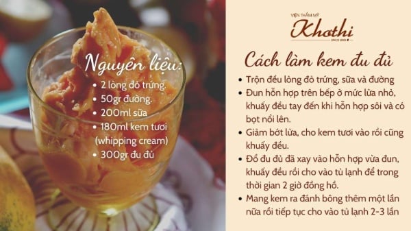 Nguyên liệu và cách làm kem đu đủ chín giúp giảm cân