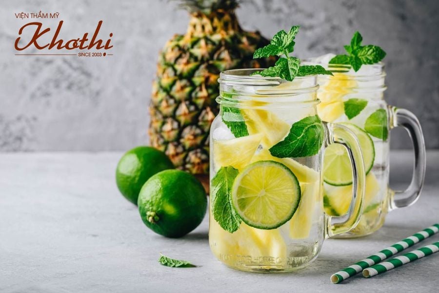 Nước detox dứa kết hợp thêm các nguyên liệu khác hỗ trợ quá trình giảm cân
