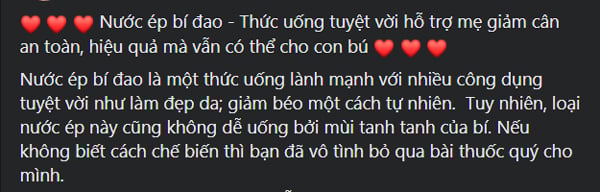 Giảm cân bằng nước bí đao