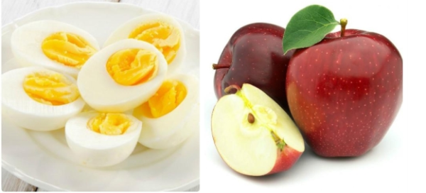Táo và trứng là hai thực phẩm giảm cân quen thuộc chỉ chị em phụ nữ