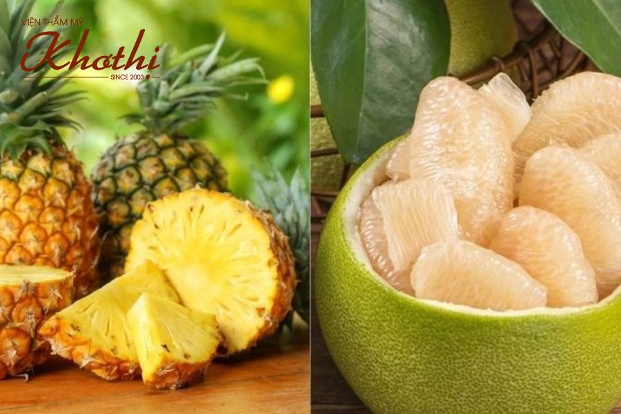 Bưởi và dứa là công thức nước detox giảm cân đem lại hiệu quả nhanh chóng.