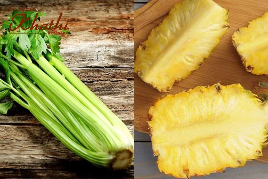 Lợi ích của nước detox dứa và cần tay