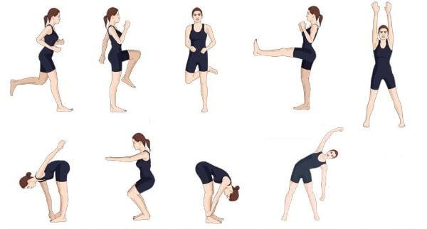 Khởi động trước khi nhảy dây giảm cân