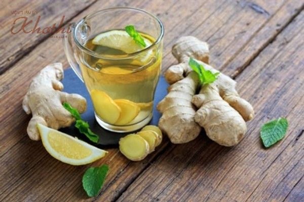 Trà xanh được kết hợp cùng Gừng