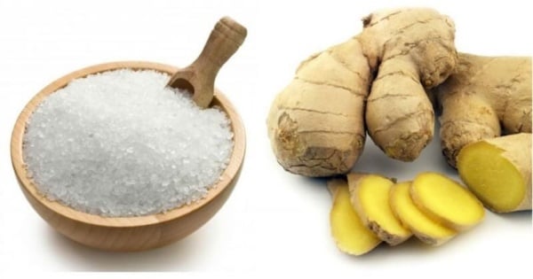 Làm mặt thon gọn nhanh chóng với muối và gừng tươi
