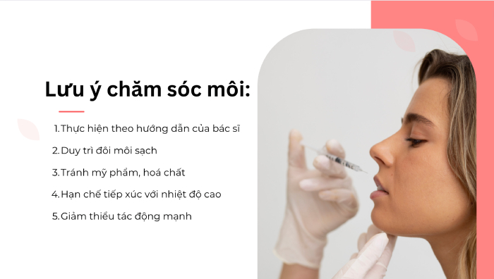Thực hiện 05 lưu ý sau để môi tiêm filler nhanh ổn định