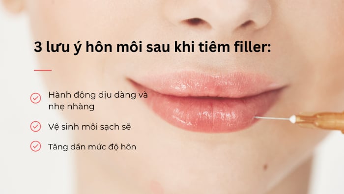 3 lưu ý hôn môi sau khi tiêm filler.