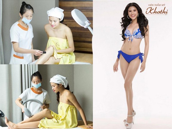 Nguyễn Thị Thành diện bikini sau khi triệt lông tại Khơ Thị