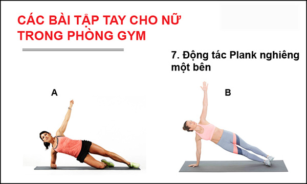 Plank nghiêng giơ cao chân