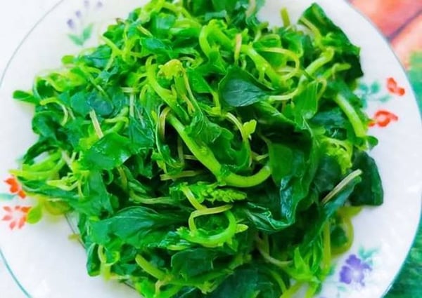 Rau dền xanh luộc giảm cân