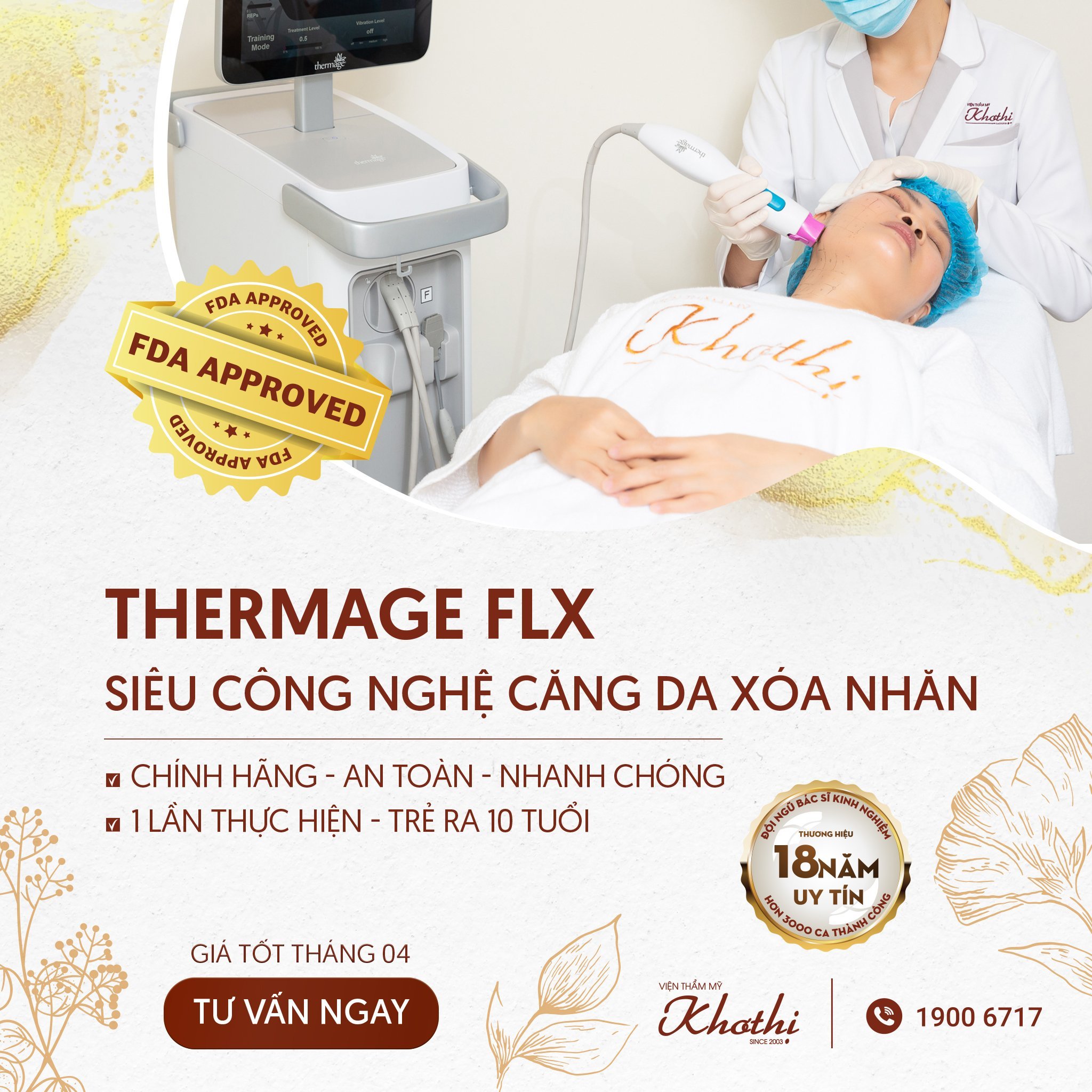 Căng da xóa nhăn với Thermage FLX