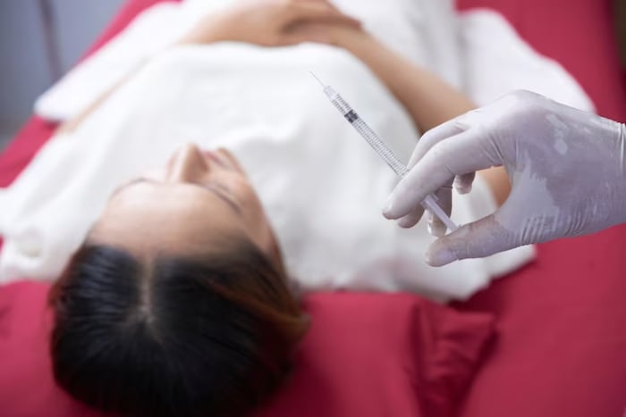 Cằm bị cứng là tình trạng thường gặp sau khi tiêm filler.