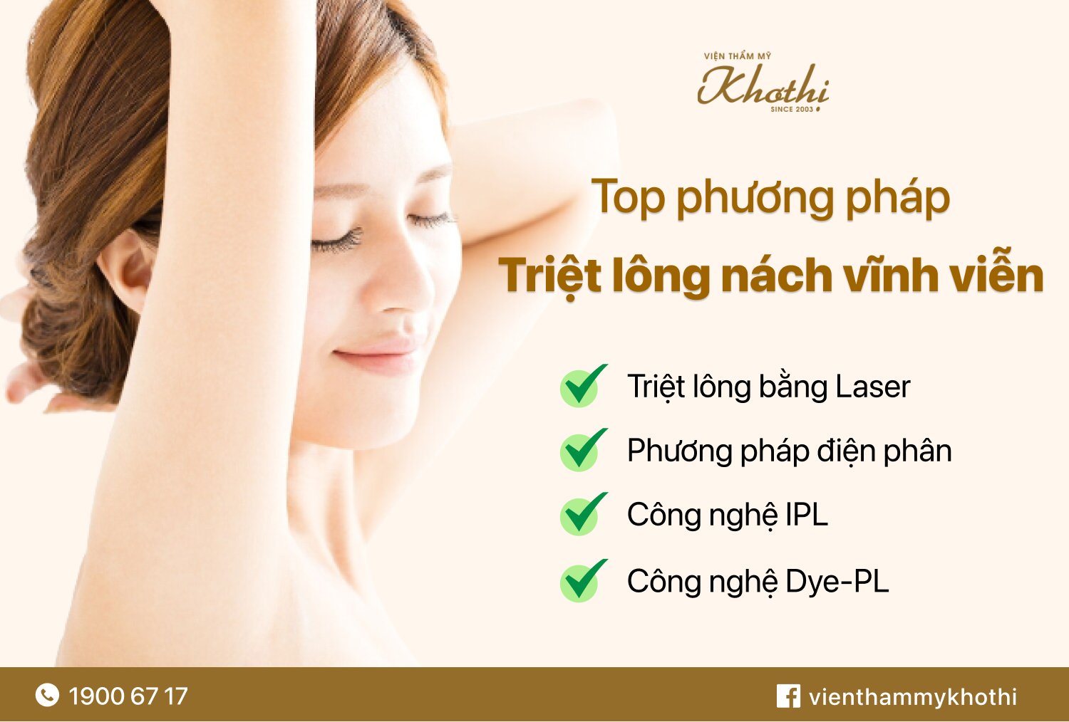 Top phương pháp triệt lông nách vĩnh viễn hiệu quả