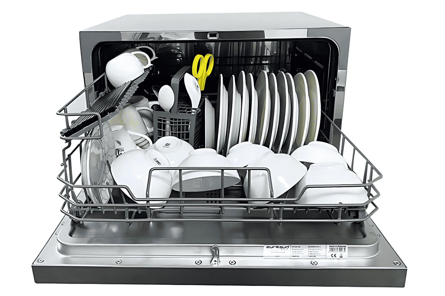 Máy rửa bát mini để bàn Eurosun SKS55E07EU có sức chứa đến 7 bộ đồ ăn Châu Âu