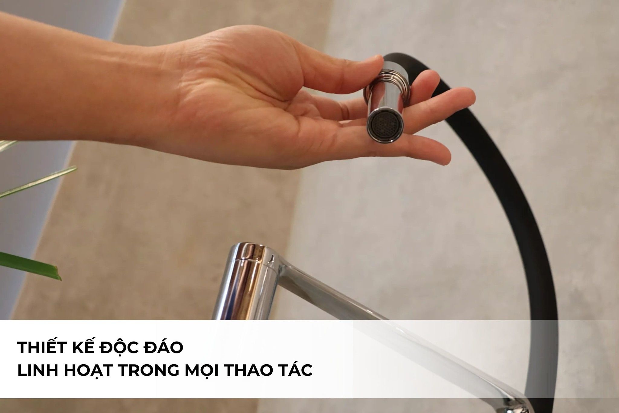 Vòi rửa Malloca K081C có thể rút ra, linh hoạt sử dụng