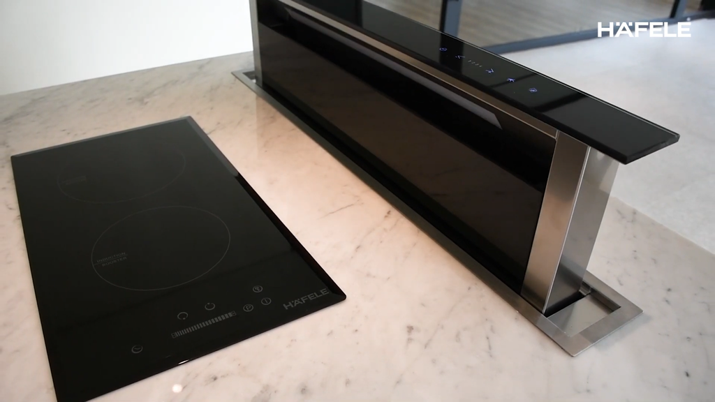 Máy hút mùi âm bàn HH-TVG90A có đèn báo vệ sinh lưới lọc tiện lợi