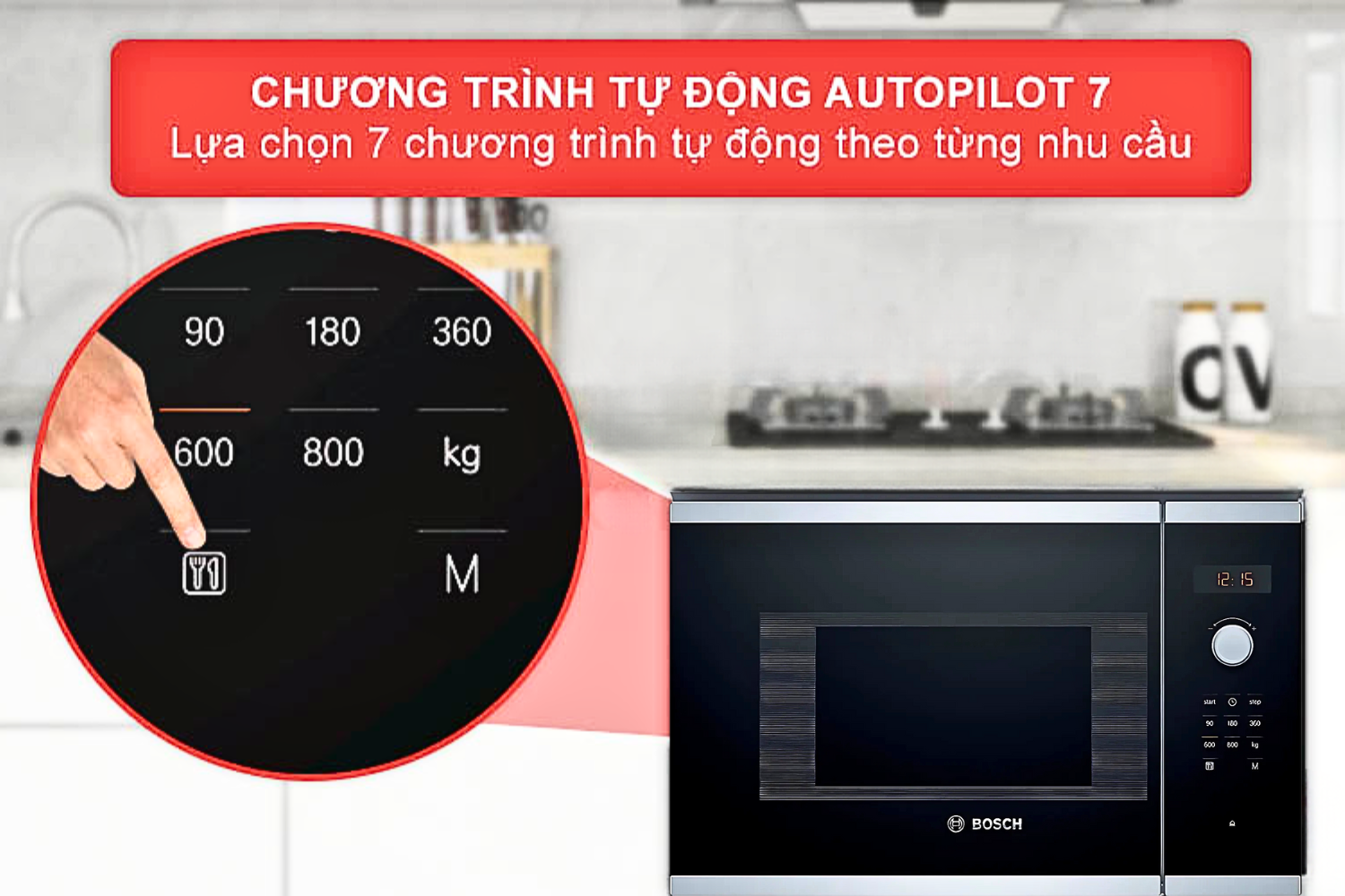Chương trình AutoPilot được cài đặt sẵn sẽ tự động tính toán và điều chỉnh công suất cùng thời gian tối ưu nhất.