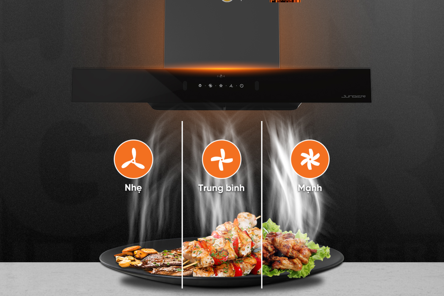 Máy hút mùi vẫy tay Junger HRJ-901 | 90cm