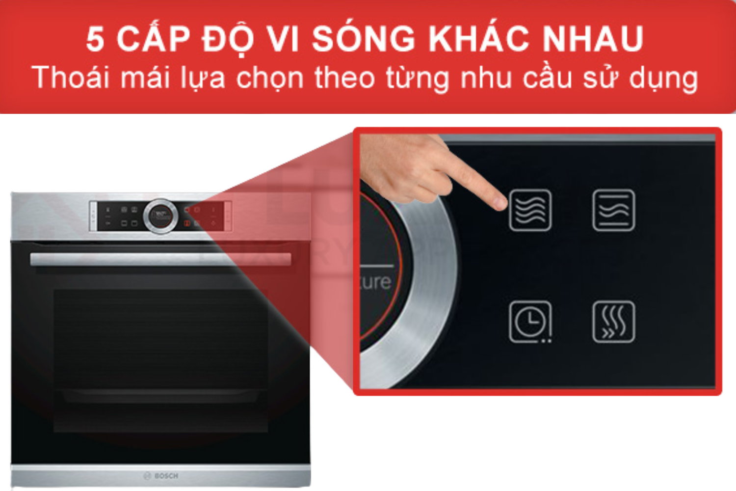 Lò nướng kết hợp vi sóng Bosch CMG633BS1 sở hữu hiệu năng mạnh mẽ