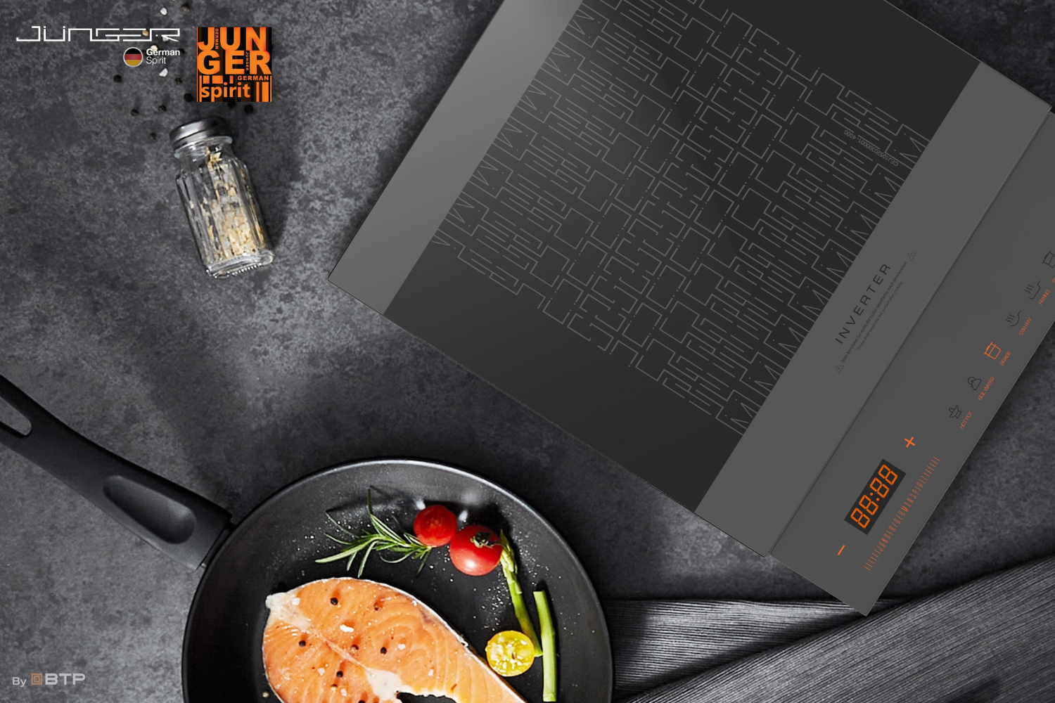 Bếp từ đơn CEJ-106-I được chế tác từ hợp kim thép phủ sơn tĩnh điện