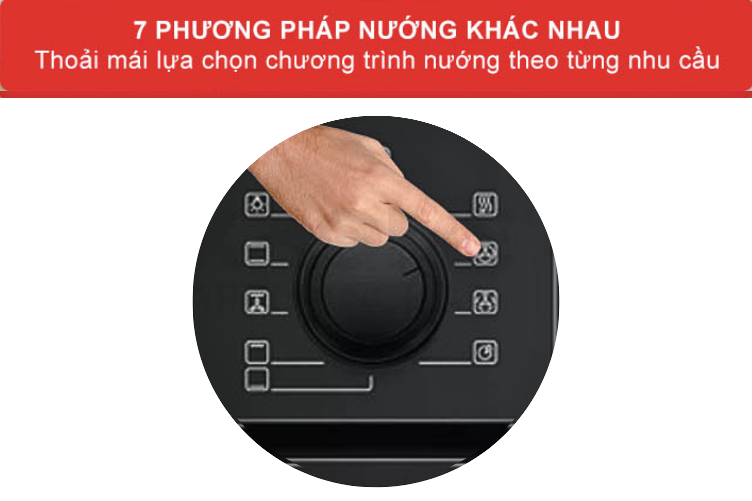 Lò nướng Bosch HBG5370B0 được trang bị 7 phương pháp nướng chính tối ưu hóa từng nhu cầu chế biến