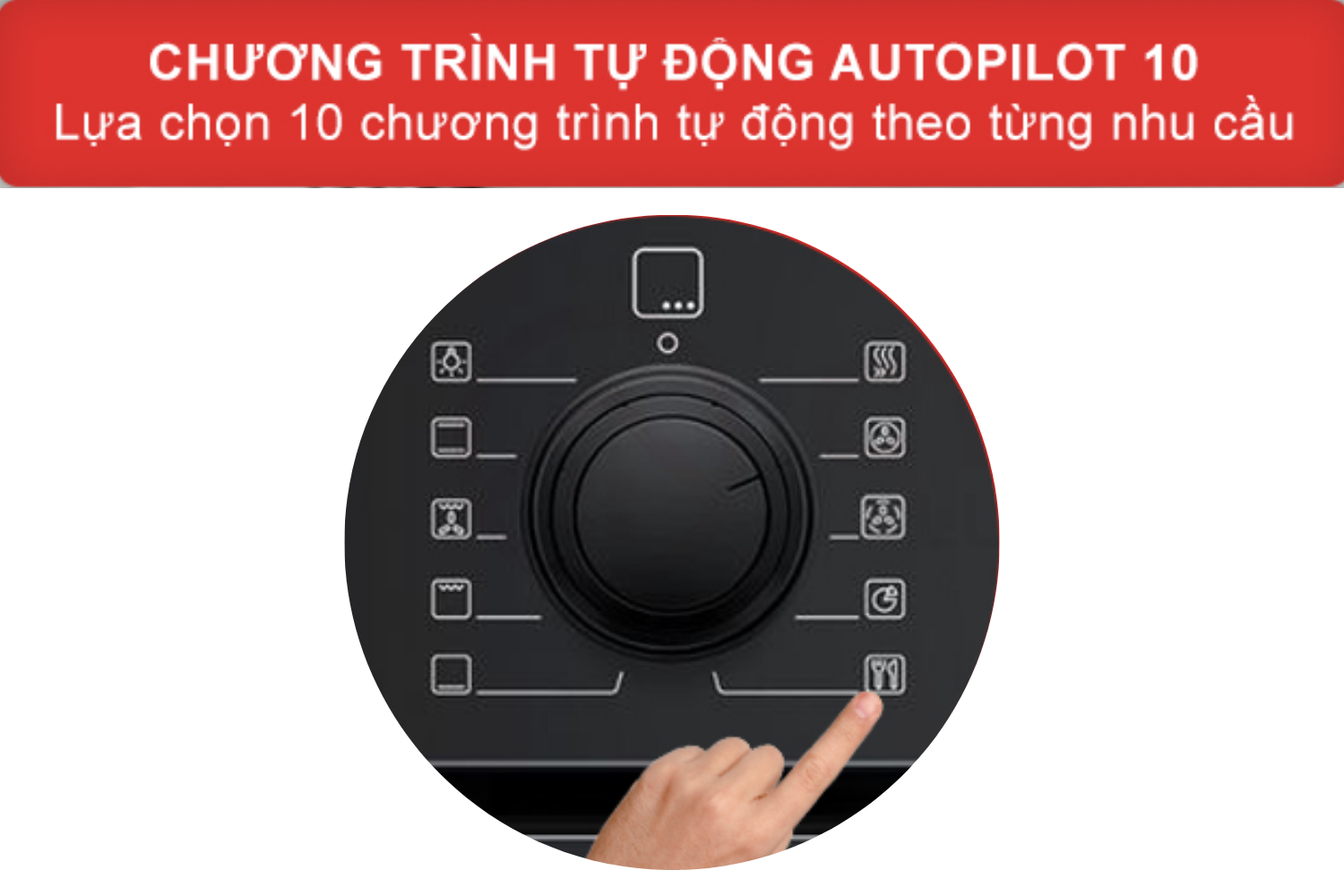 10 công thức nấu ăn chuẩn châu Âu được cài đặt sẵn (từ B1 đến B10)