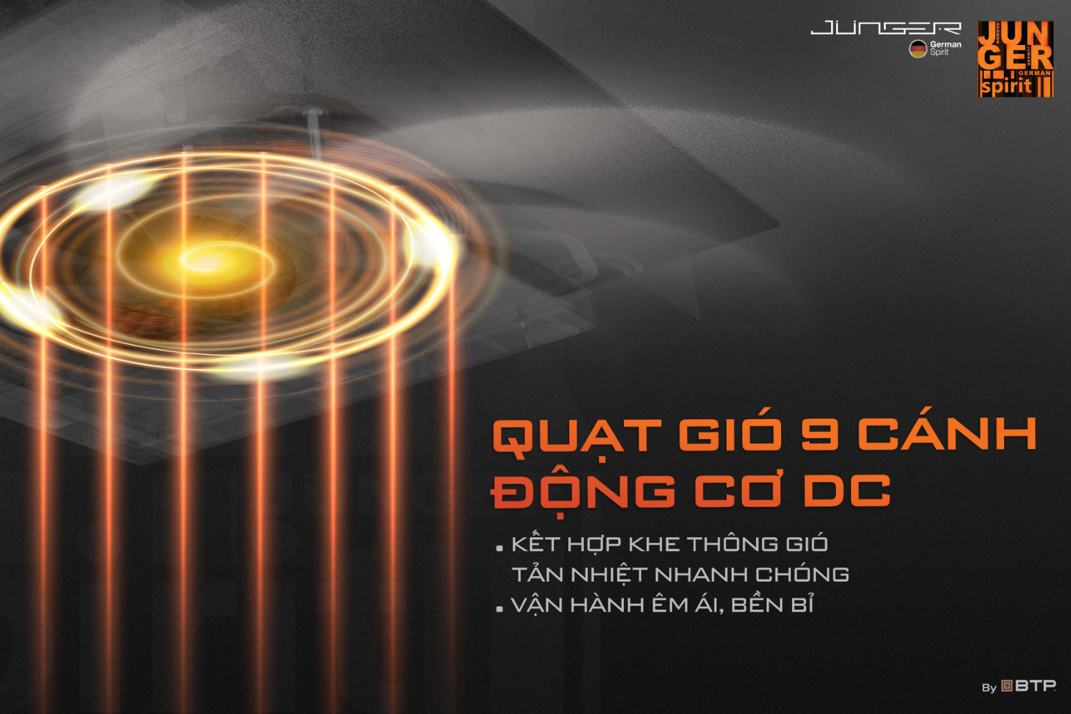 Bếp từ đơn CEJ-106-I được trang bị quạt tản nhiệt DC độc lập