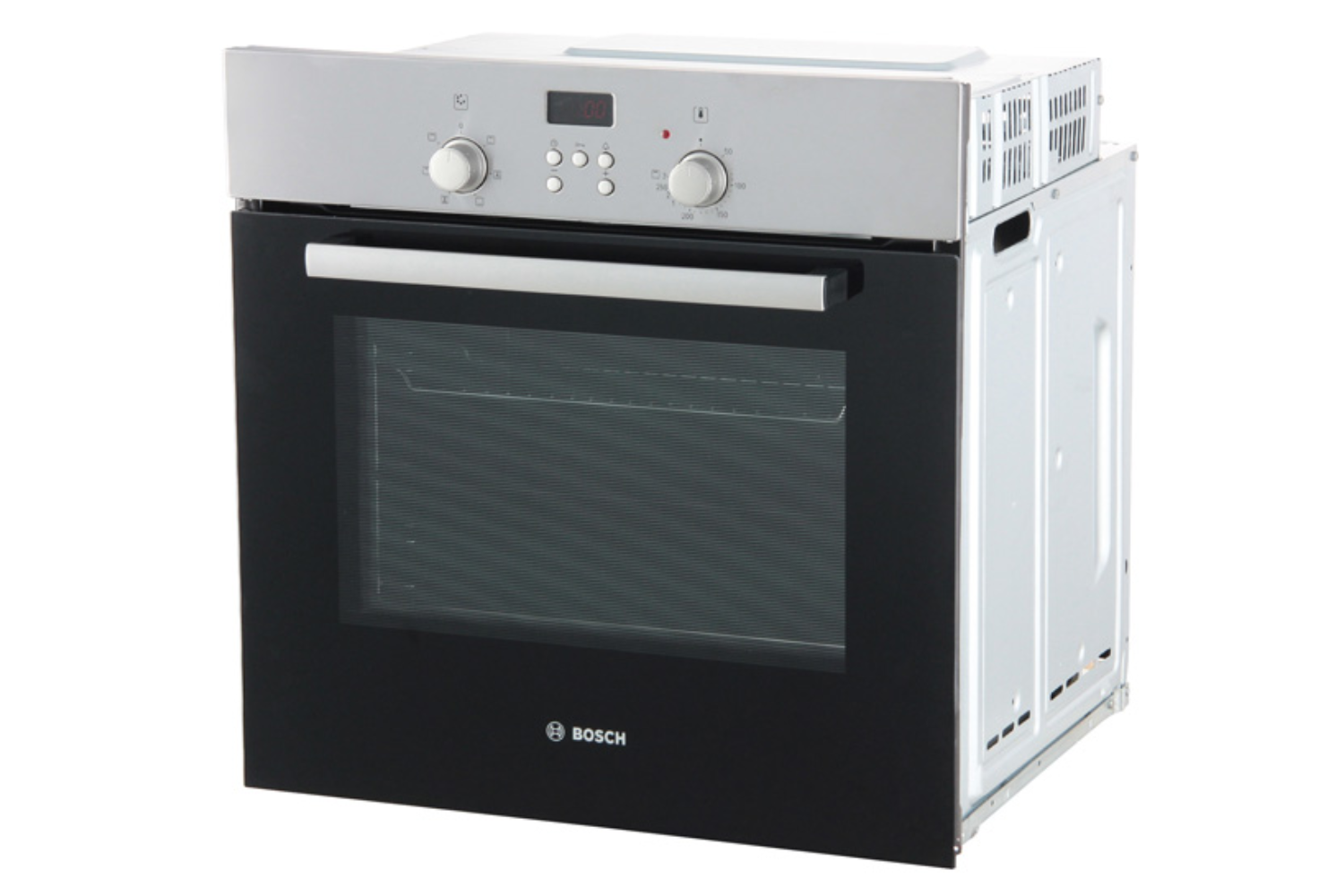 Lò nướng Bosch HBN231E2ở hữu vỏ ngoài bằng chất liệu thép không gỉ màu inox sáng bóng