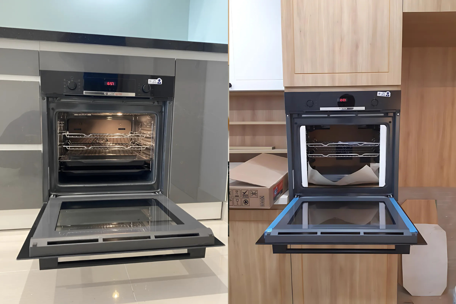 Lò nướng Bosch HBG5370B0 gây ấn tượng với dung tích khoang lò lên tới 71 lít