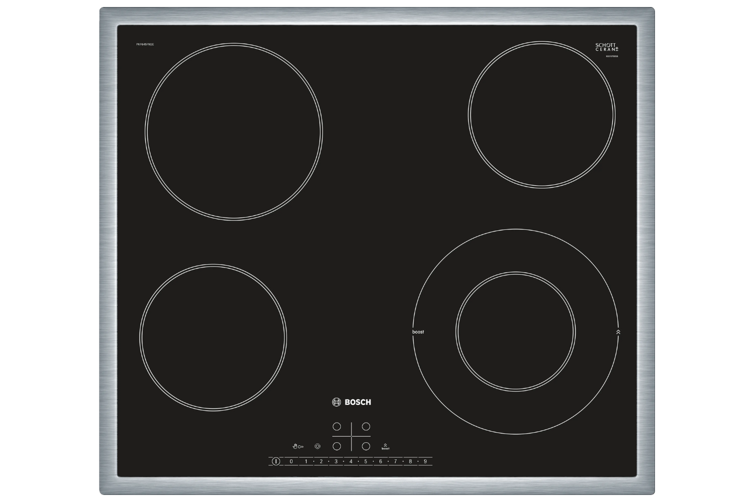 Bếp điện Bosch PKF645FN1E sử dụng công nghệ nhiệt điện EGO Hi-light