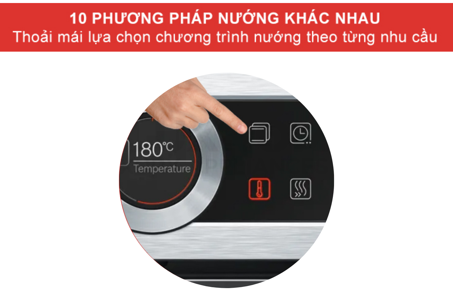 Lò nướng Bosch HBF633BS1A sở hữu 10 phương pháp gia nhiệt linh hoạt