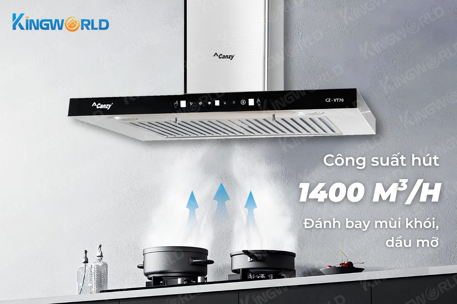 Máy hút mùi chữ T Canzy CZ VT70