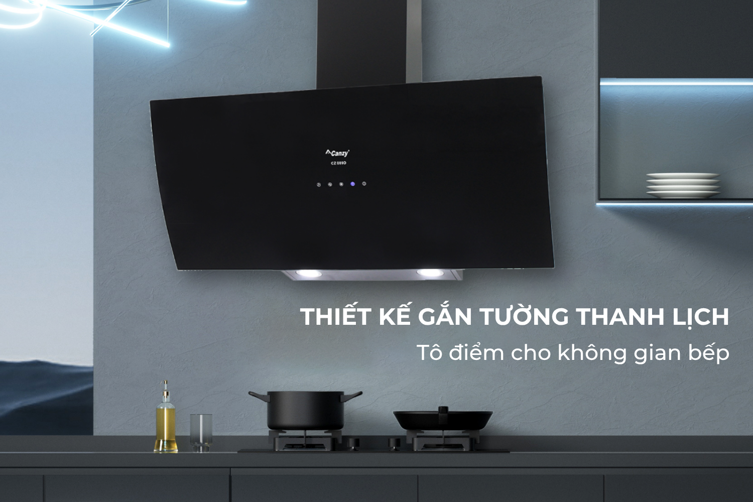 Máy Hút Mùi Kính Vát Canzy CZ 087D