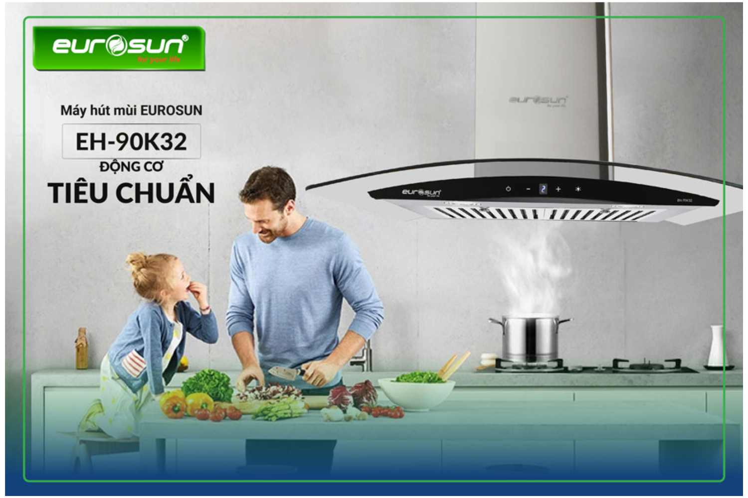 Thiết kế gắn tường, mặt kính Tempered sang trọng