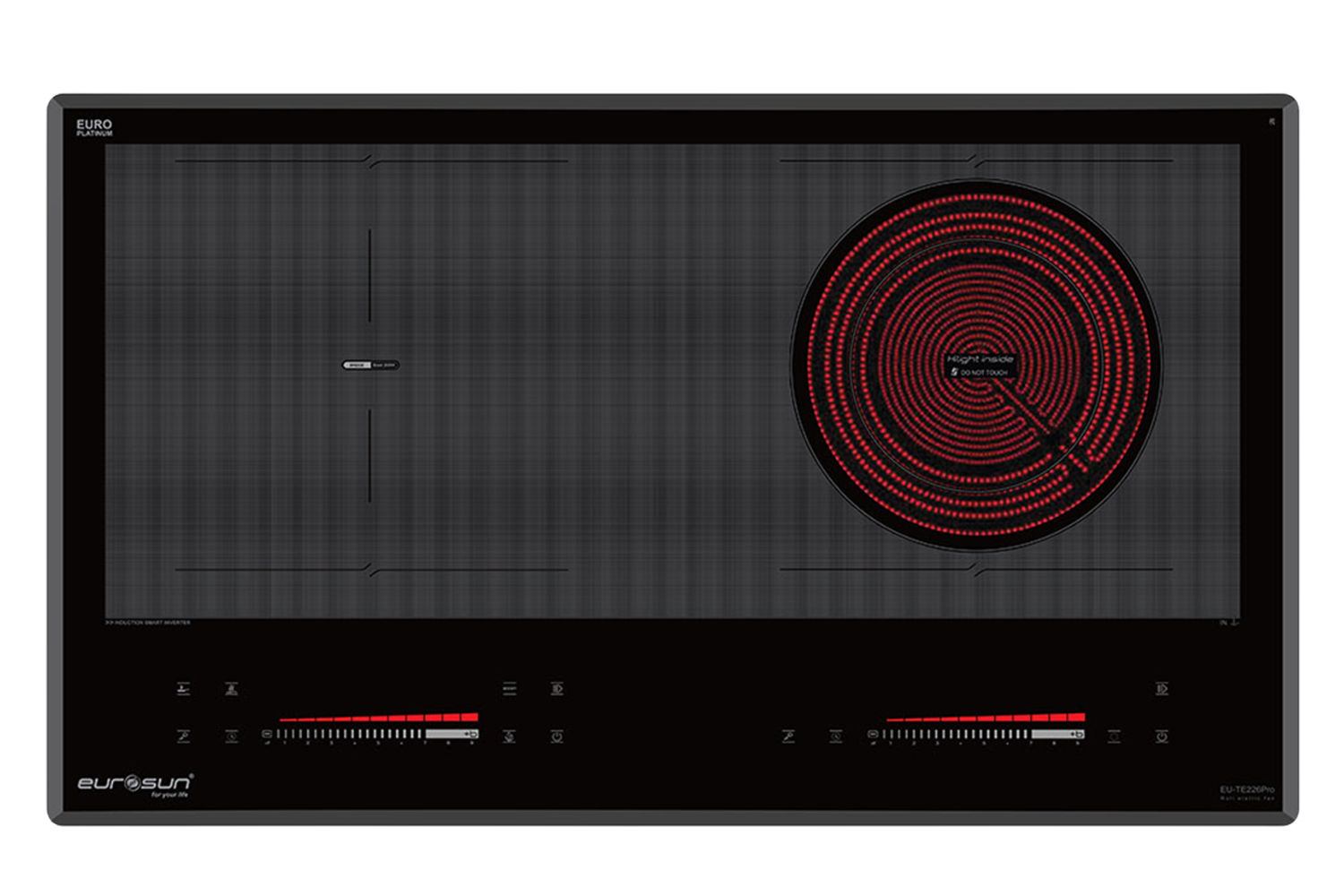 Bếp Điện Từ Kết Hợp Hồng Ngoại Eurosun EU-TE226Pro | Lắp Âm 2 Vùng Nấu