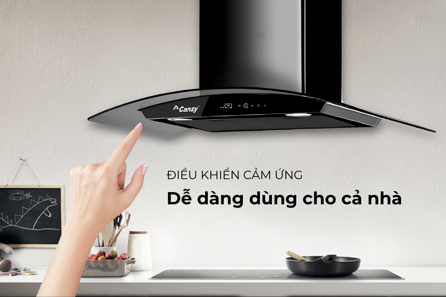 Hút Mùi Áp Tường Kính Cong Canzy CZ M6770