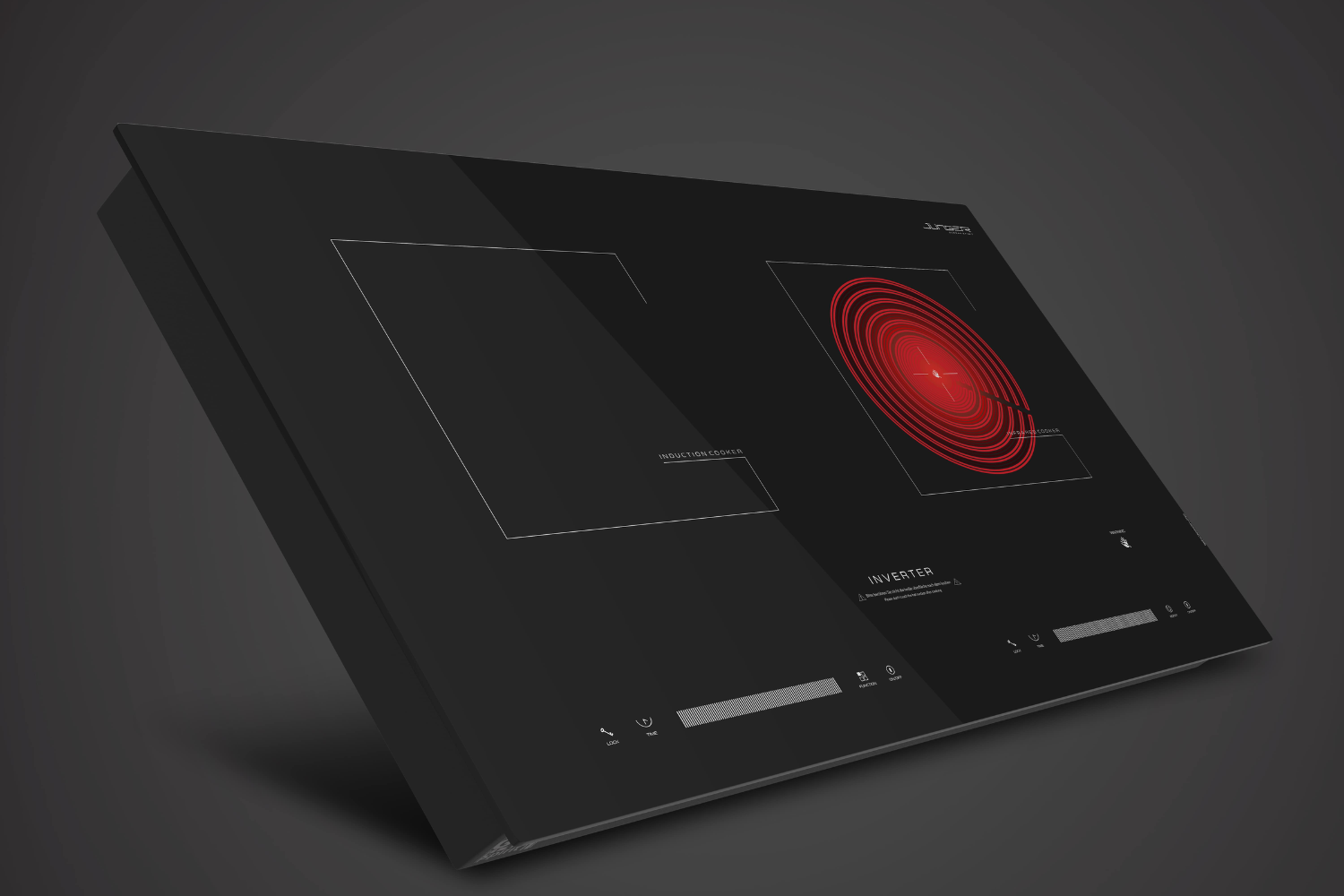 Bếp Điện Từ Kết Hợp Hồng Ngoại Junger NKD-202 | Lắp Âm/Dương 2 Vùng Nấu