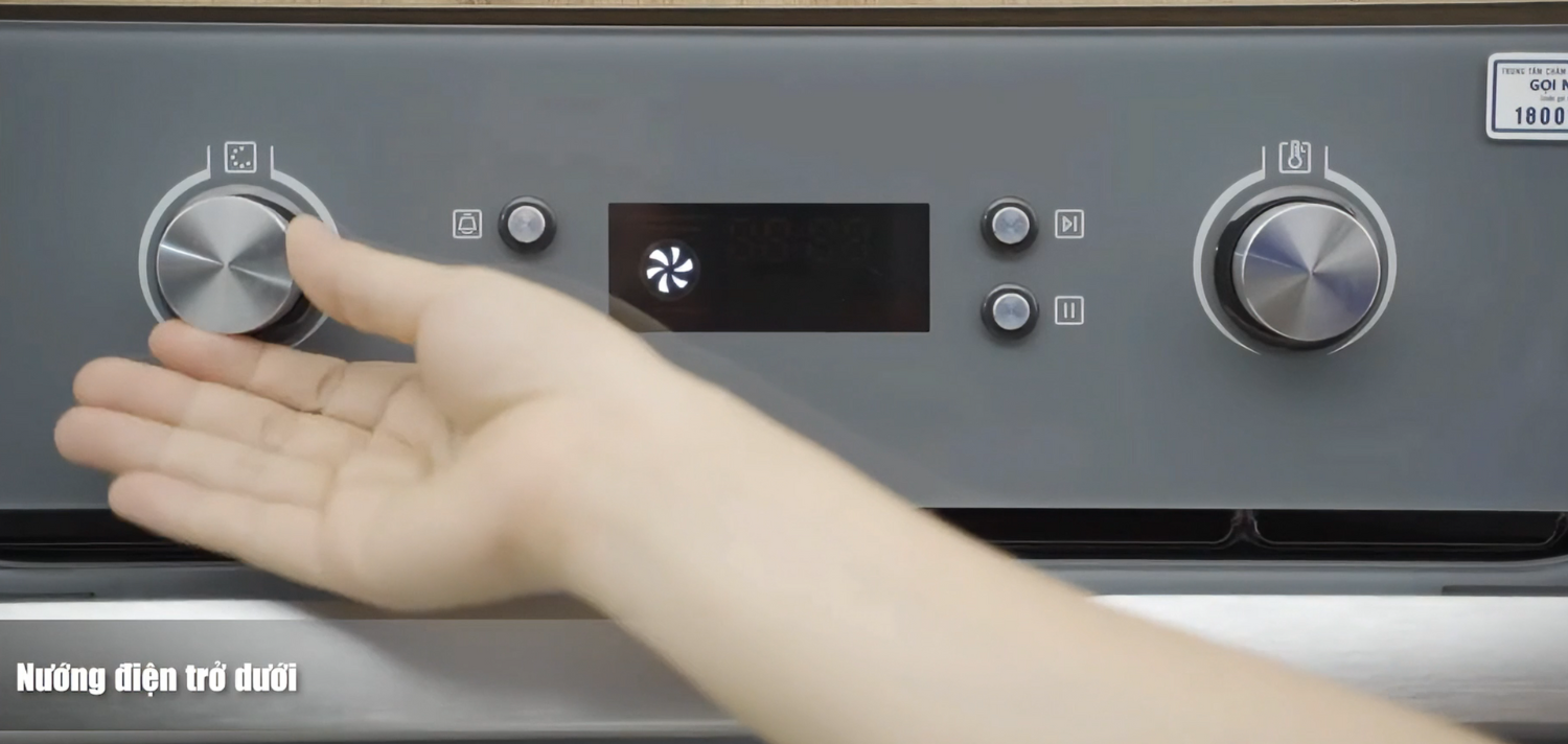 Sử dụng thanh nhiệt phía dưới để nướng, lý tưởng cho các món cần nhiệt từ đáy như bánh pizza