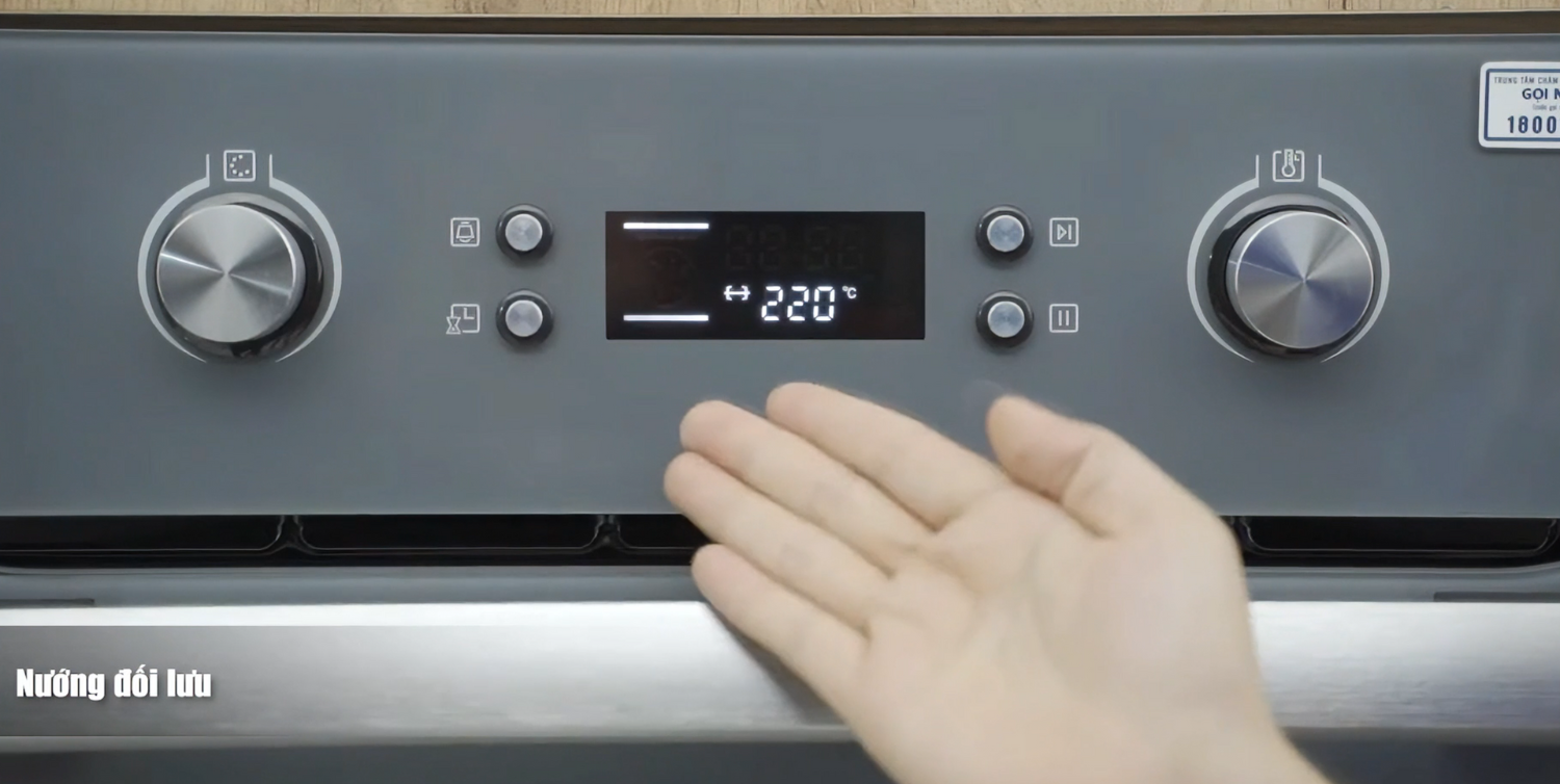 Chế độ nướng truyền thống, sử dụng cả hai thanh nhiệt trên và dưới