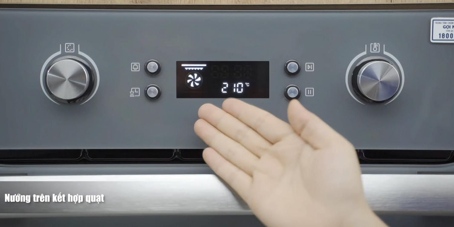 Chế độ này sử dụng thanh nhiệt trên cùng với quạt