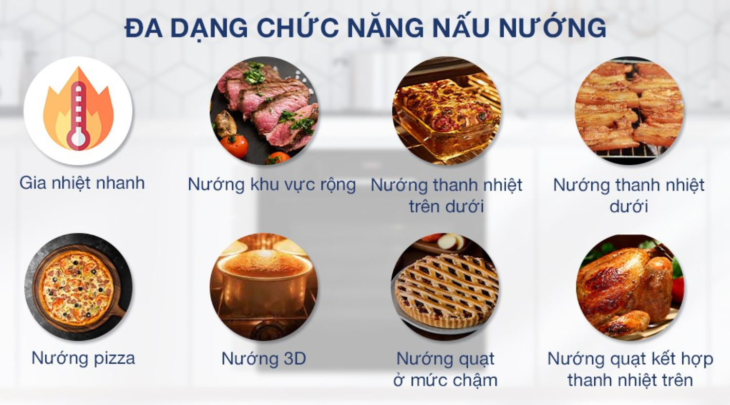 Lò nướng Bosch HBS534BB0B được trang bị 7 phương pháp làm nóng chuyên sâu