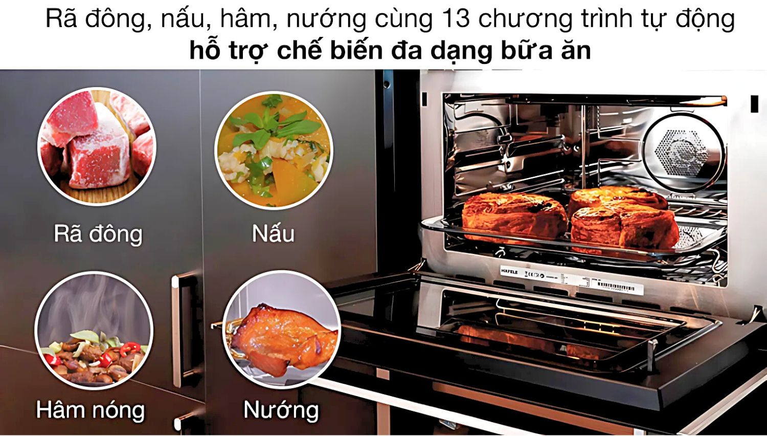 Lò vi sóng kết hợp nướng Hafele HO-KT45B mang đến sự linh hoạt tối đa trong việc chế biến món ăn