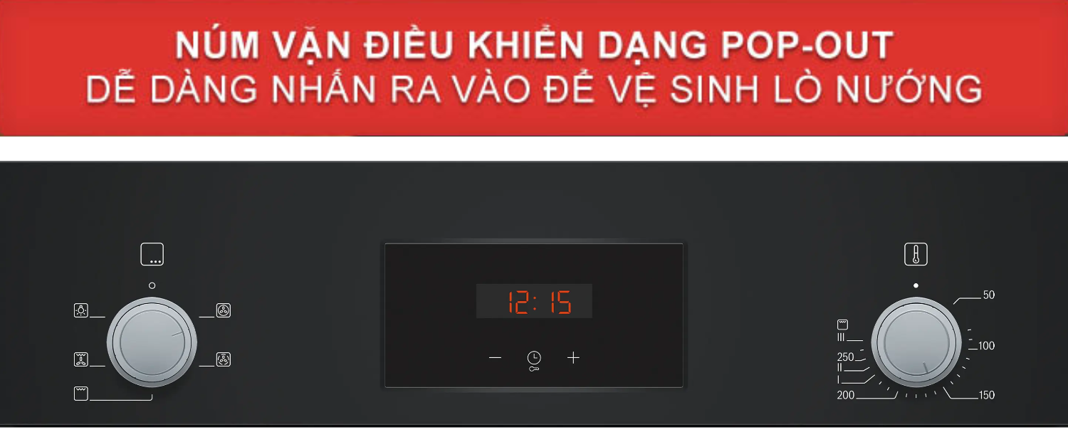 Lò nướng Bosch HBF134EB0K mang đến sự tiện lợi trong thao tác