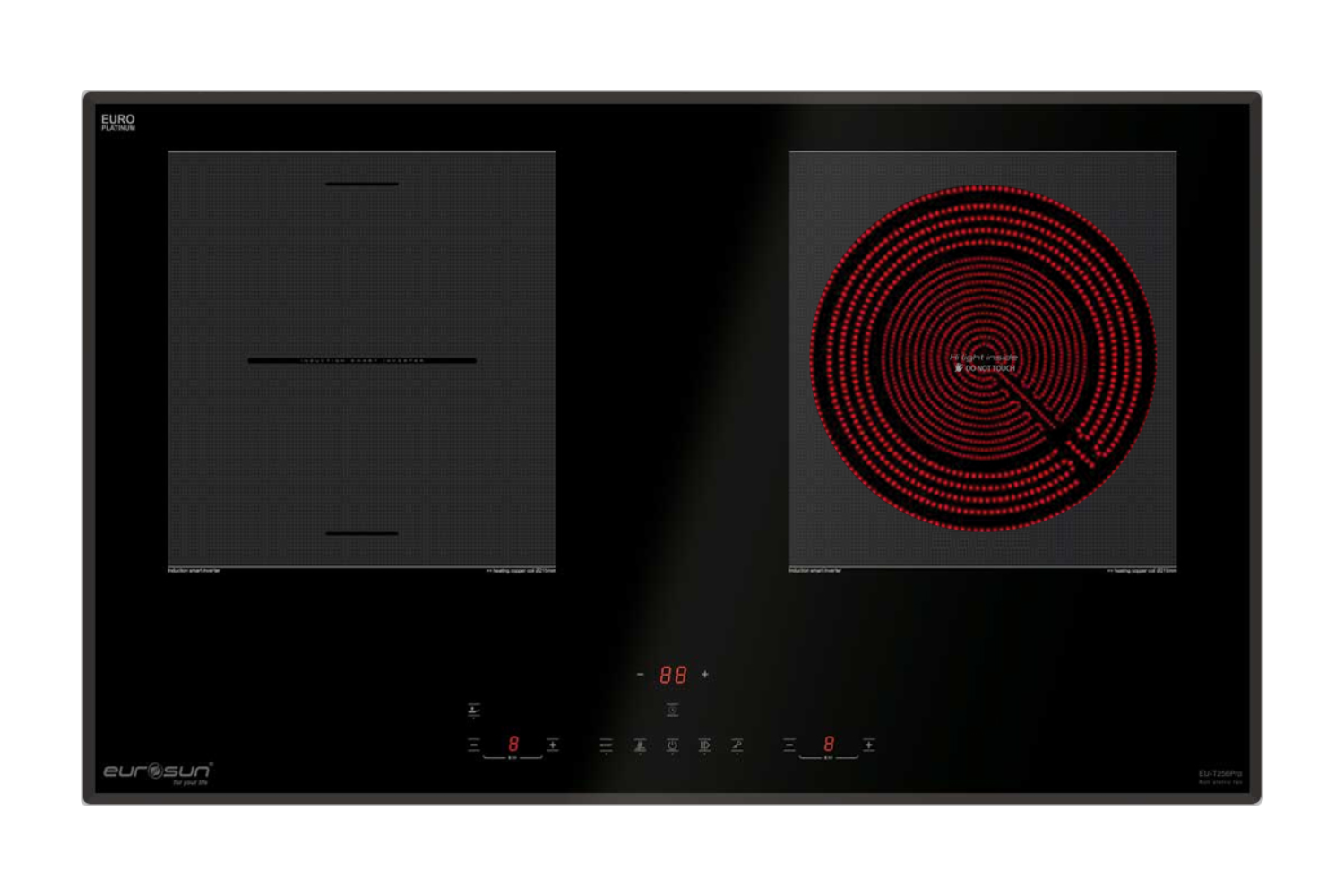 Bếp Điện Từ Kết Hợp Hồng Ngoại Eurosun EU-TE259Pro | Lắp Âm 2 Vùng Nấu