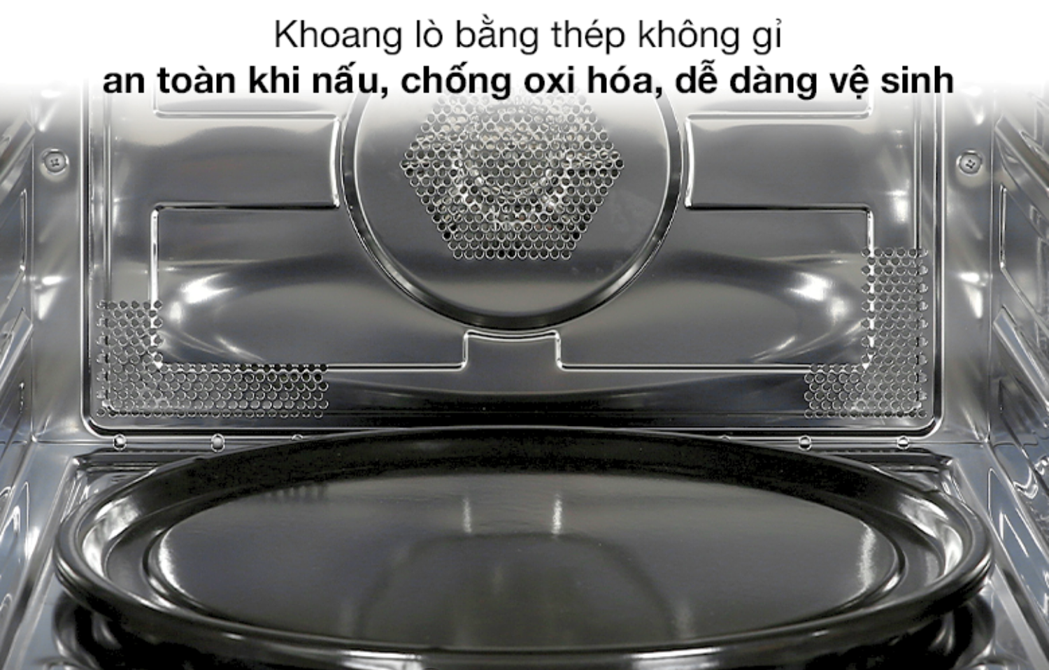 Bên trong khoang lò Hafele HO-KT45B (535.02.731) được chế tạo từ thép không gỉ cao cấp