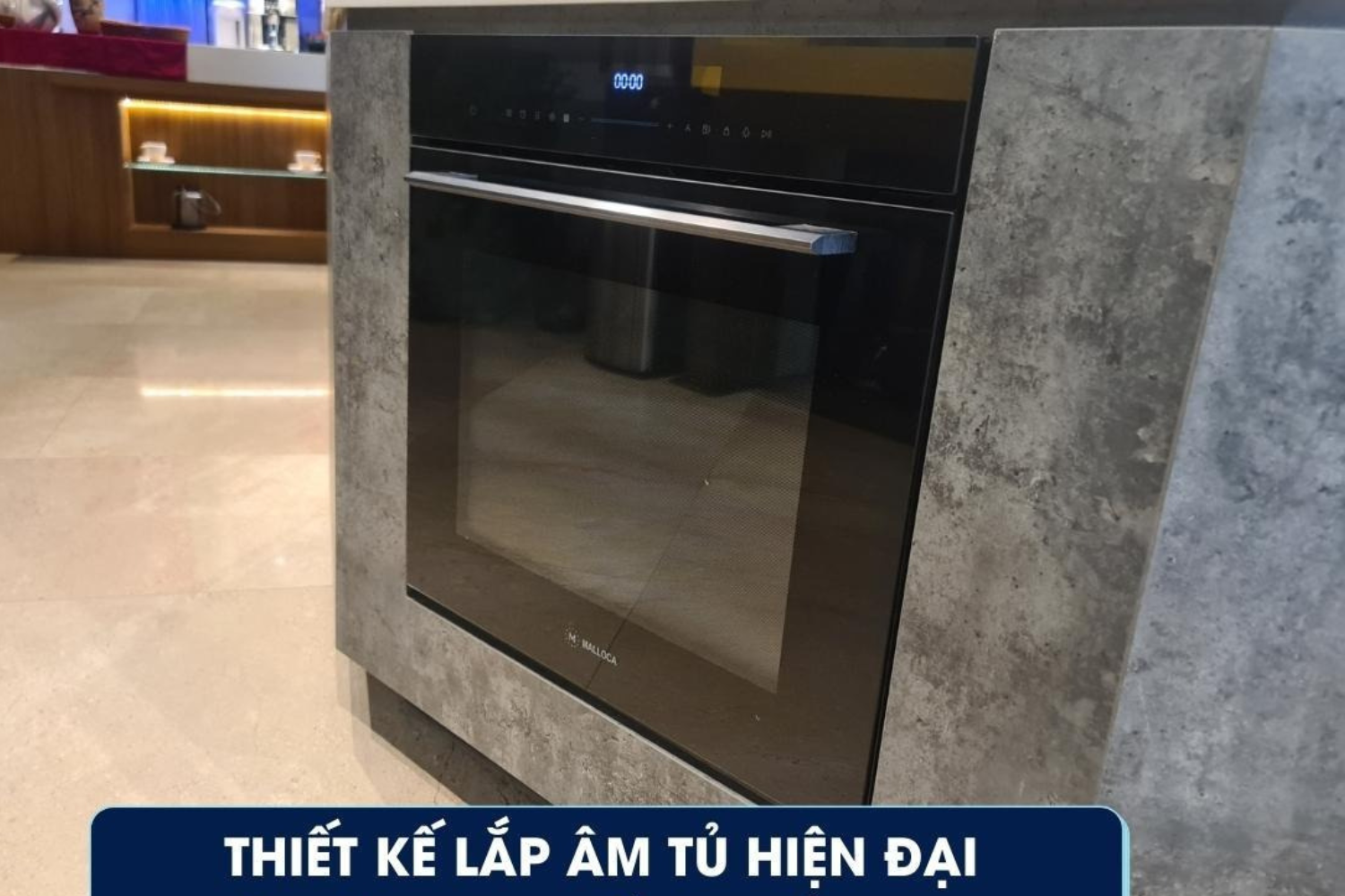 Lò nướng Malloca MOV-72 CB được thiết kế đặc biệt để lắp đặt âm tủ, giúp tận dụng tối đa không gian