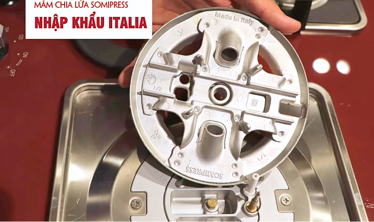 Mâm chia lửa Somipress được đúc dày, có khả năng chịu nhiệt tốt và bền