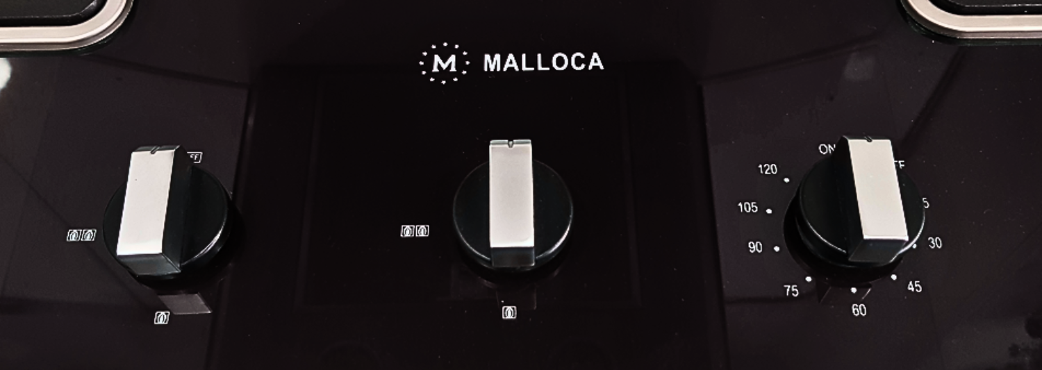 Núm vặn cơ học trên các mẫu bếp gas Malloca này thường có cấu tạo đơn giản nhưng hiệu quả