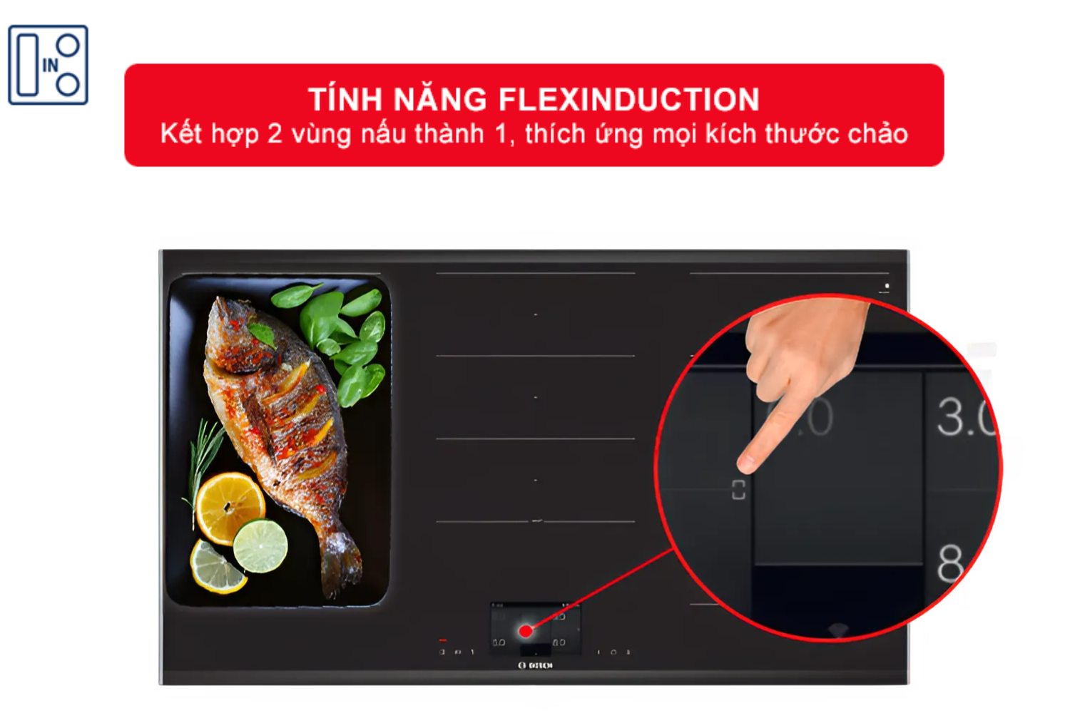 5 Vùng Nấu Cảm Ứng Đa Điểm - Linh Hoạt Vượt Mọi Giới Hạn